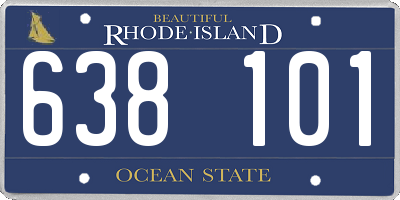 RI license plate 638101