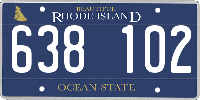 RI license plate 638102