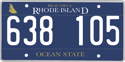 RI license plate 638105