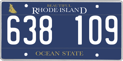 RI license plate 638109