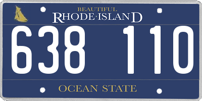 RI license plate 638110