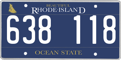 RI license plate 638118
