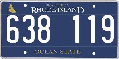 RI license plate 638119