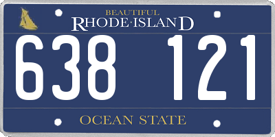 RI license plate 638121