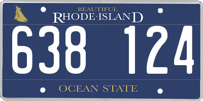 RI license plate 638124