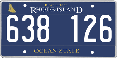 RI license plate 638126