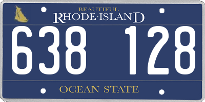 RI license plate 638128