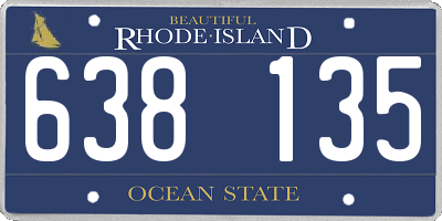 RI license plate 638135