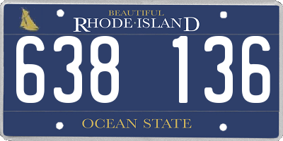 RI license plate 638136