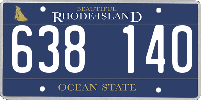 RI license plate 638140
