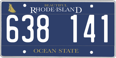 RI license plate 638141