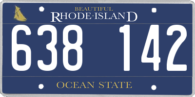 RI license plate 638142