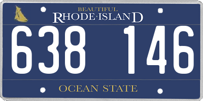 RI license plate 638146
