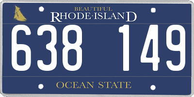 RI license plate 638149