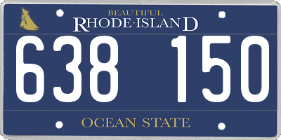 RI license plate 638150
