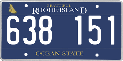 RI license plate 638151