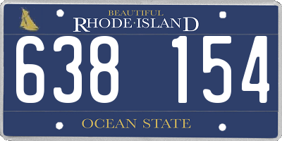 RI license plate 638154