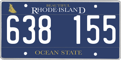RI license plate 638155