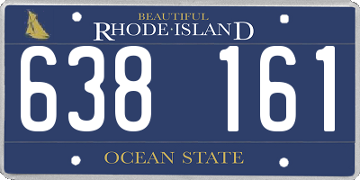 RI license plate 638161