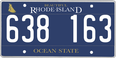 RI license plate 638163