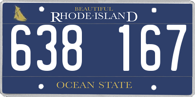 RI license plate 638167