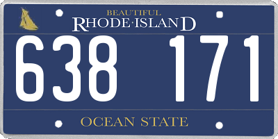 RI license plate 638171
