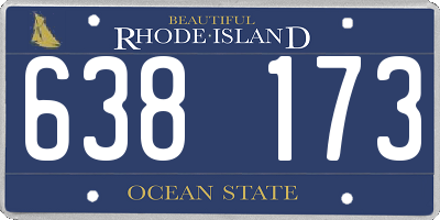 RI license plate 638173