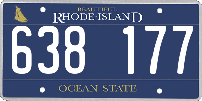 RI license plate 638177