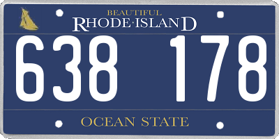 RI license plate 638178