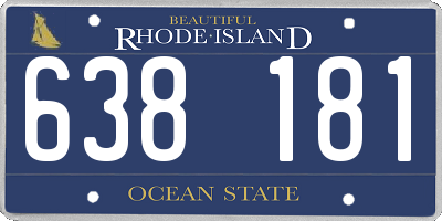 RI license plate 638181
