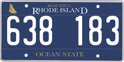 RI license plate 638183