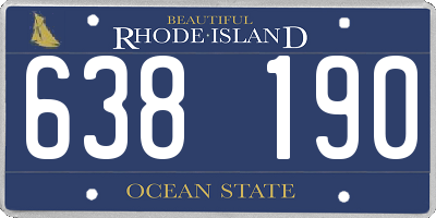 RI license plate 638190