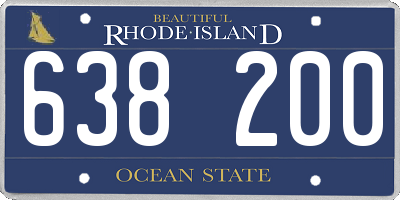 RI license plate 638200