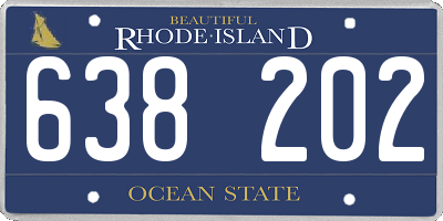 RI license plate 638202