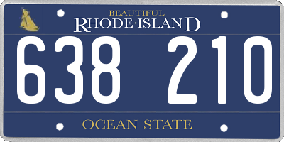 RI license plate 638210