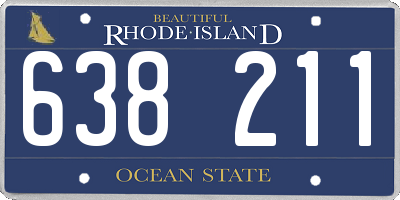 RI license plate 638211