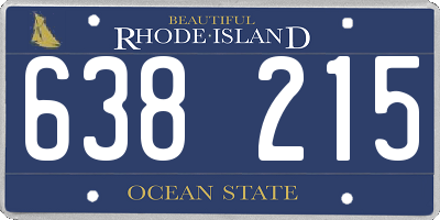 RI license plate 638215