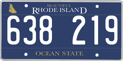 RI license plate 638219