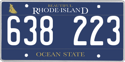 RI license plate 638223