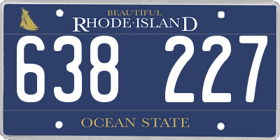 RI license plate 638227