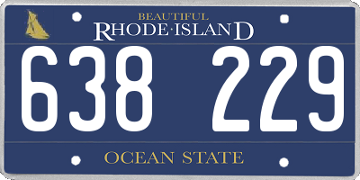 RI license plate 638229