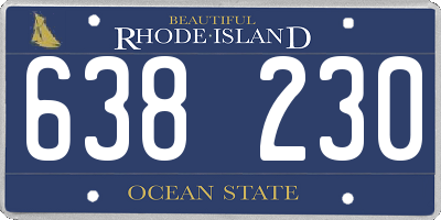 RI license plate 638230