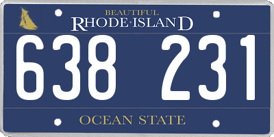 RI license plate 638231