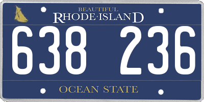 RI license plate 638236