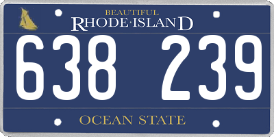 RI license plate 638239