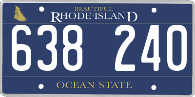 RI license plate 638240