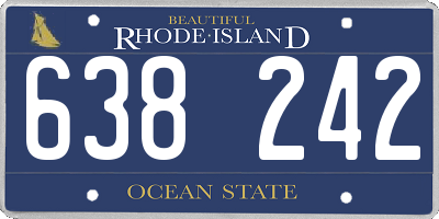 RI license plate 638242