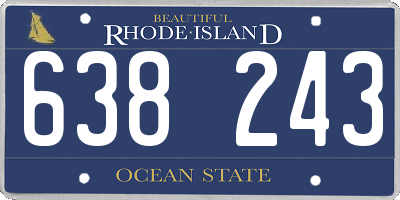 RI license plate 638243