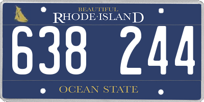 RI license plate 638244