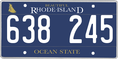 RI license plate 638245